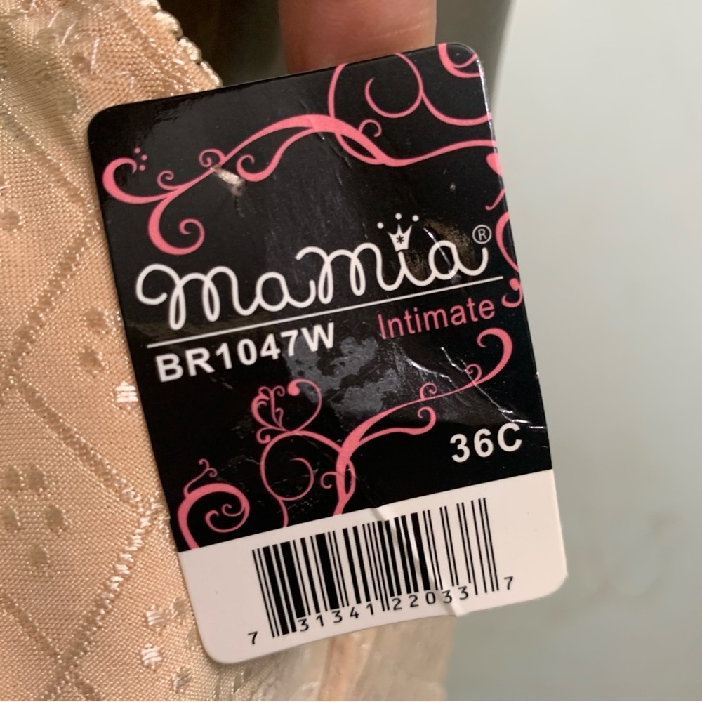 Mamia Beige Bra with Textured Pattern beige bra lightly padded 36C - Picture 4 of 10